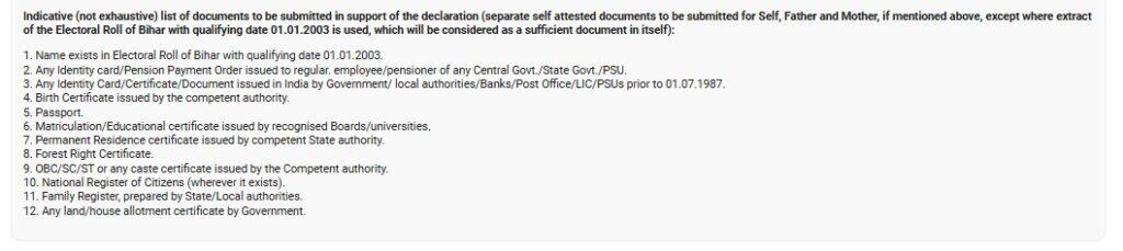 Bihar Enumeration Documents