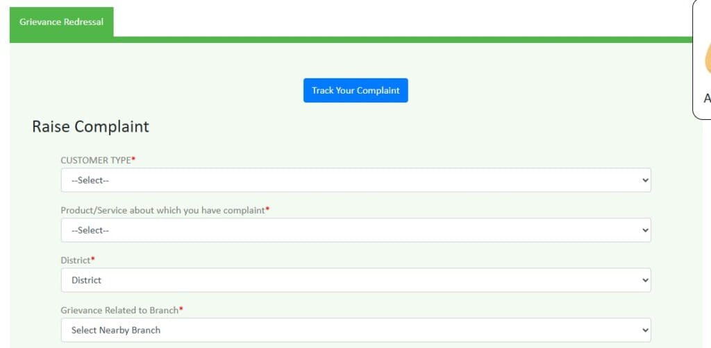 RGB Online Complaint Form