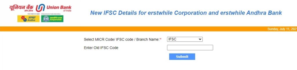 नए IFSC कोड कारपोरेशन बैंक और आंध्र बैंक के यूनियन बैंक ऑफ़ इंडिया के साथ Merge के बाद