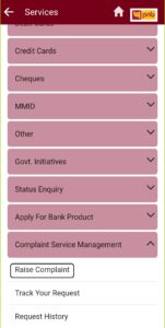 अब रेज कंप्लेंट (Raise Complaint) ऑप्शन पे जाए. उसके बाद अकाउंट नंबर और अकाउंट नाम को सेलेक्ट करे. रिक्वेस्ट टाइप (Request Type) में कंप्लेंट (Complaint) सेलेक्ट करे