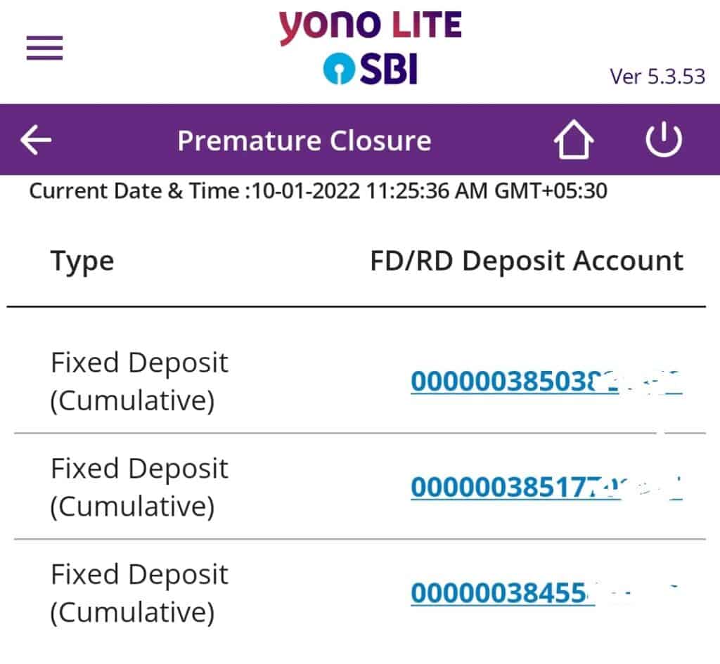 State Bank of India Break FD Online