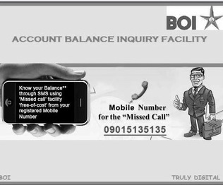 Bank of India Missed Call Balance Inquiry Number