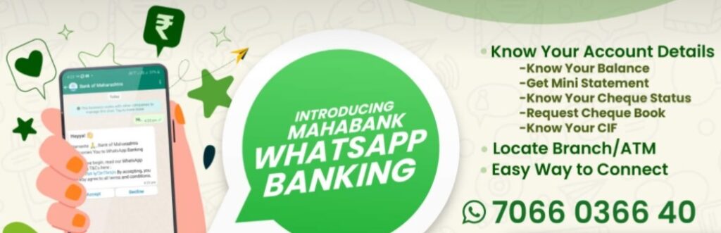 Bank of Maharashtra Whatsapp Number