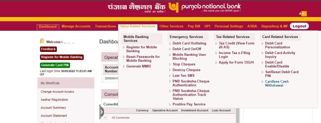 PNB Cardless Withdraw