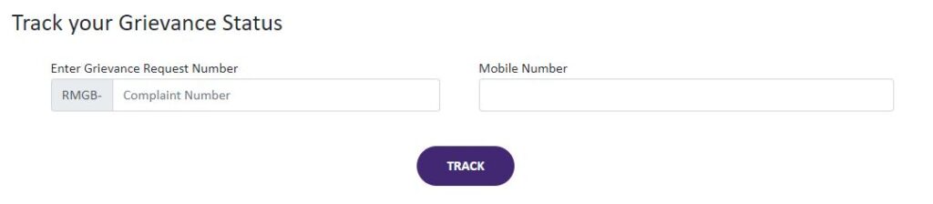 RMGB Complaint Status Check Online