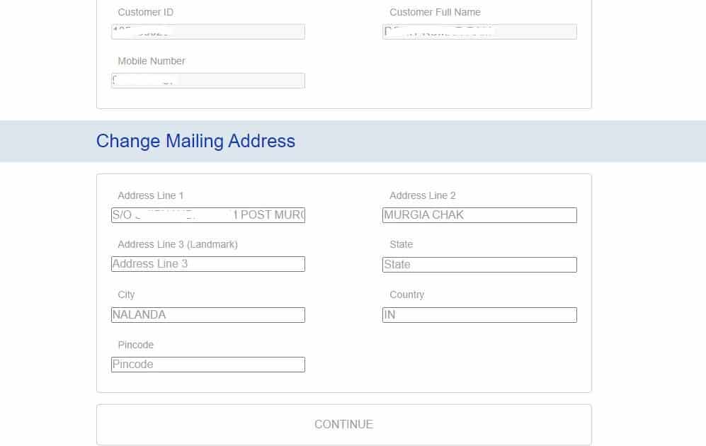 HDFC NetBanking Address Update Online
