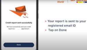 Credit Report Sent to Email ID Message