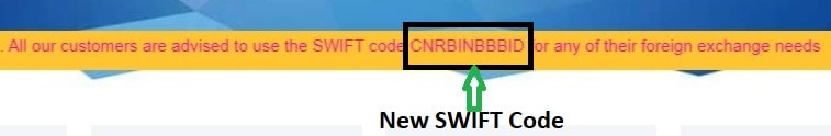 Syndicate Bank New SWIFT Code