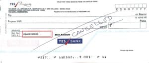 Cancelled Cheque