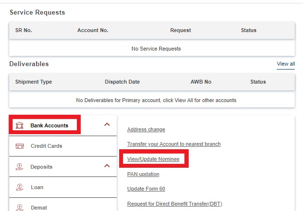 ICICI New Nominee Add Online