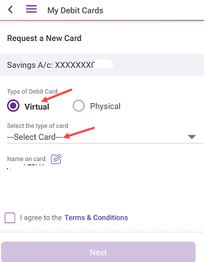 Select Virtual ATM Card